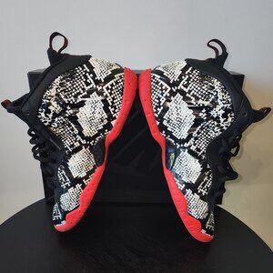 7 Y (GS) Little Posite Pro Albino Snakeskin Sail/Habanero Red-Black